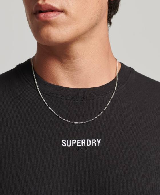 Superdry top cu mânecă lungă cu micro-logo îmbrăcăminte negru bărbați JX0Z1568