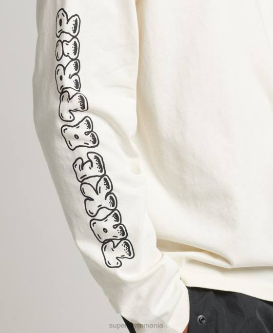 Superdry top cu mânecă lungă în pădure îmbrăcăminte alb bărbați JX0Z1538