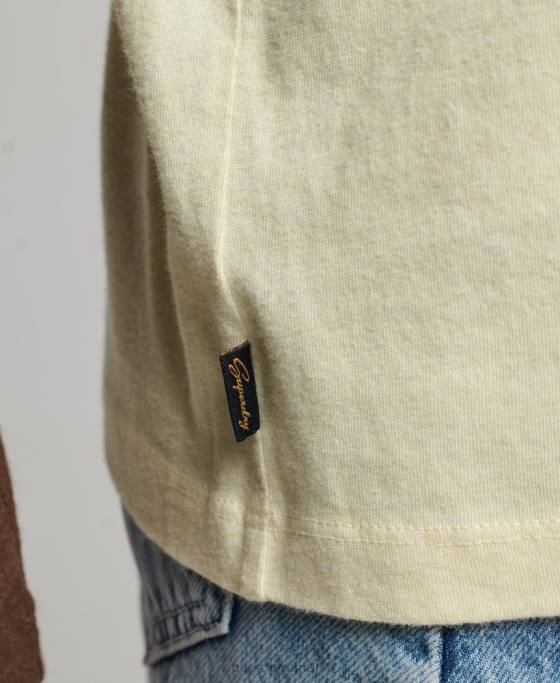 Superdry top de baseball cu logo vintage din bumbac organic îmbrăcăminte maro femei JX0Z3003