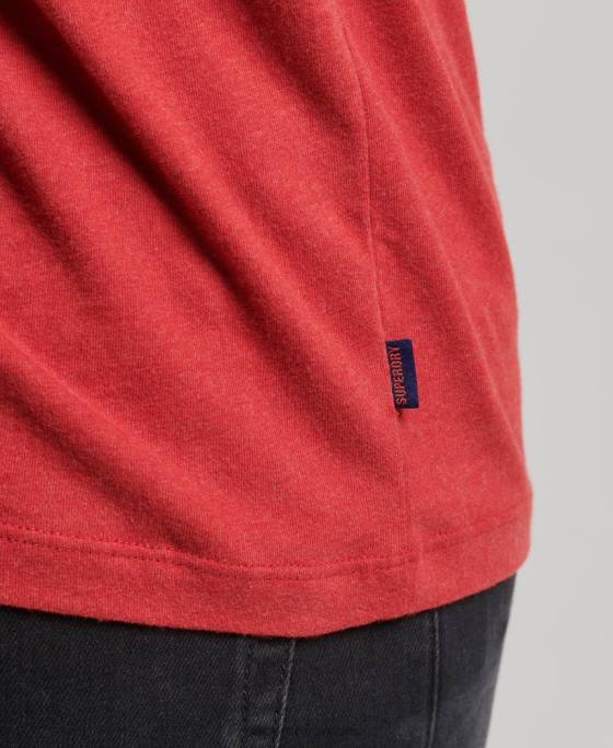 Superdry top de baseball cu mâneci lungi din bumbac organic îmbrăcăminte roșu bărbați JX0Z1577