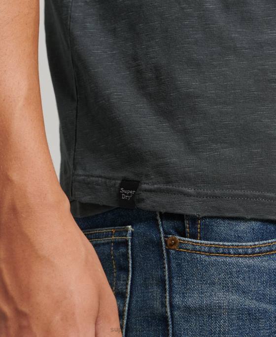 Superdry top de baseball cu mâneci lungi supravopsit îmbrăcăminte gri inchis bărbați JX0Z1506