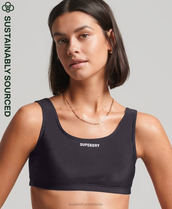 Superdry top de bikini esențial reciclat îmbrăcăminte marina femei JX0Z3220