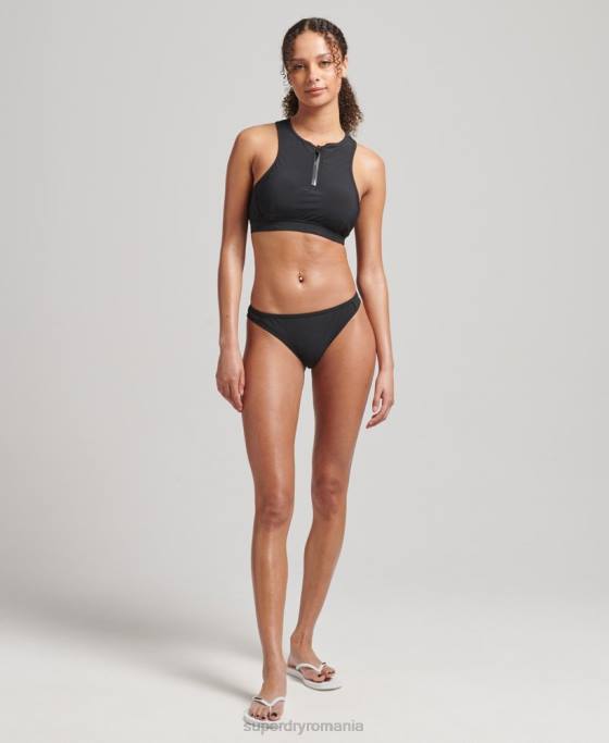 Superdry top de bikini sport de înot îmbrăcăminte negru femei JX0Z3255