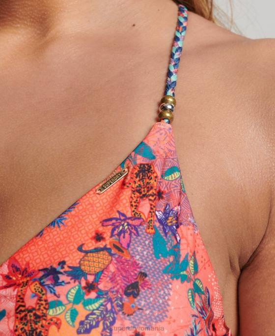Superdry top de bikini tropical vintage îmbrăcăminte coral femei JX0Z6747
