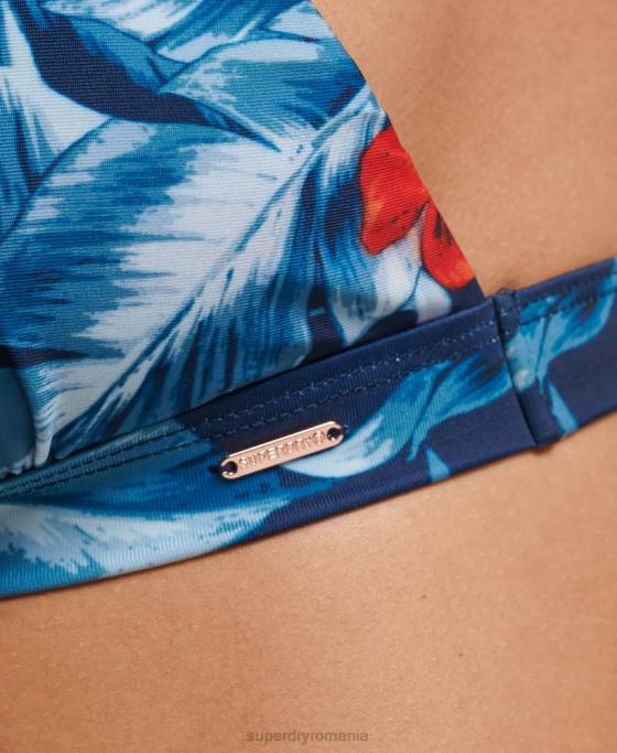 Superdry top de bikini vintage t spate îmbrăcăminte albastru inchis femei JX0Z6767