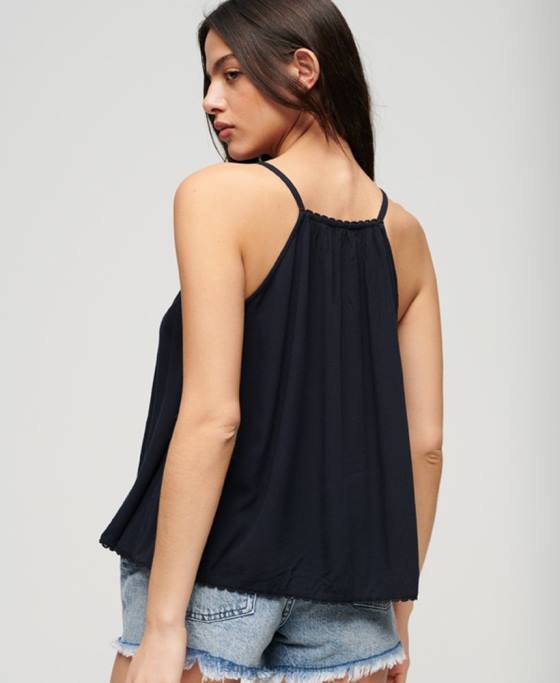 Superdry top de plajă cu halter îmbrăcăminte marina femei JX0Z2033