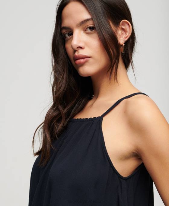 Superdry top de plajă cu halter îmbrăcăminte marina femei JX0Z2033