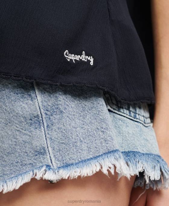 Superdry top de plajă cu halter îmbrăcăminte marina femei JX0Z2033