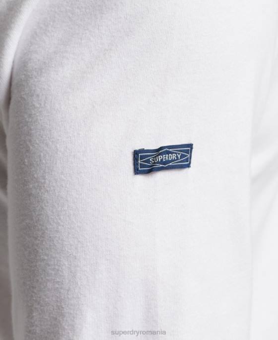 Superdry top de sezon cu logo vintage îmbrăcăminte alb bărbați JX0Z1530