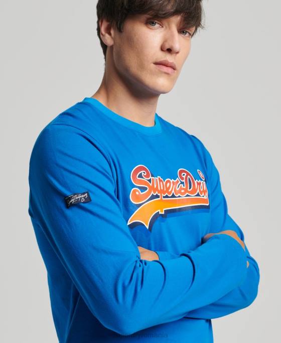 Superdry top de sezon cu logo vintage îmbrăcăminte albastru bărbați JX0Z1566