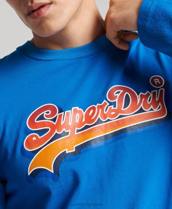 Superdry top de sezon cu logo vintage îmbrăcăminte albastru bărbați JX0Z1566