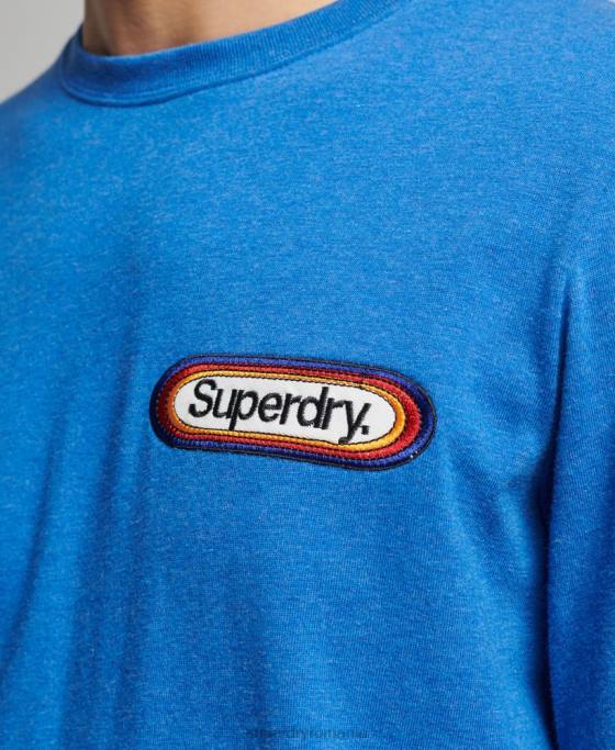 Superdry top de sezon cu logo vintage îmbrăcăminte albastru bărbați JX0Z1575