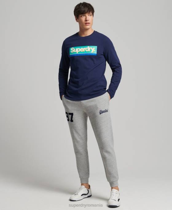 Superdry top de sezon cu logo vintage îmbrăcăminte marina bărbați JX0Z6423