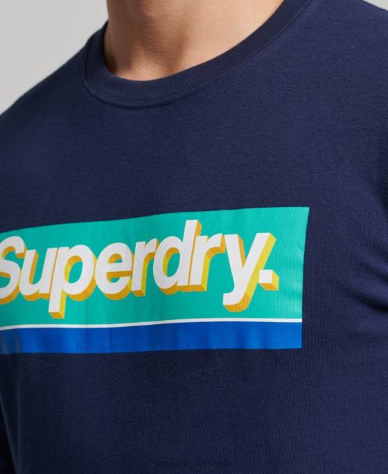 Superdry top de sezon cu logo vintage îmbrăcăminte marina bărbați JX0Z6423
