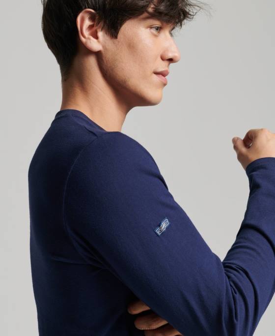 Superdry top de sezon cu logo vintage îmbrăcăminte marina bărbați JX0Z6423