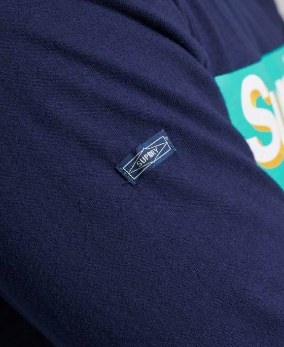 Superdry top de sezon cu logo vintage îmbrăcăminte marina bărbați JX0Z6423