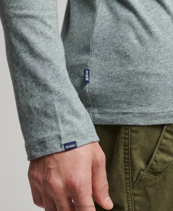 Superdry top din bumbac organic brodat cu logo vintage îmbrăcăminte albastru bărbați JX0Z1486