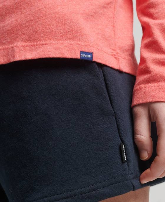 Superdry top din bumbac organic brodat cu logo vintage îmbrăcăminte coral femei JX0Z6632