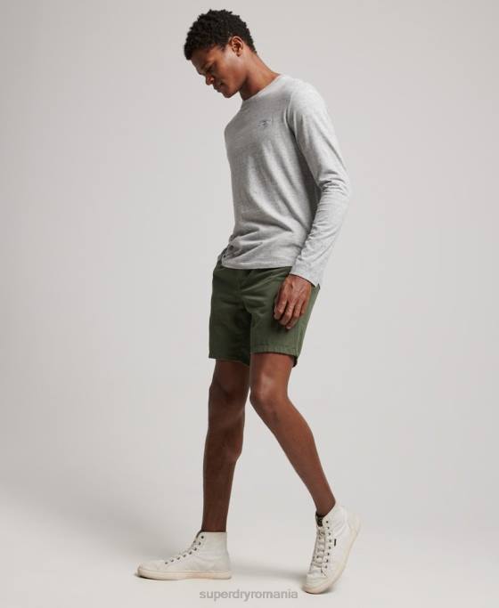 Superdry top din bumbac organic brodat cu logo vintage îmbrăcăminte gri bărbați JX0Z1547