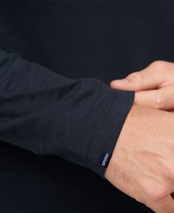 Superdry top din bumbac organic brodat cu logo vintage îmbrăcăminte marina bărbați JX0Z1462