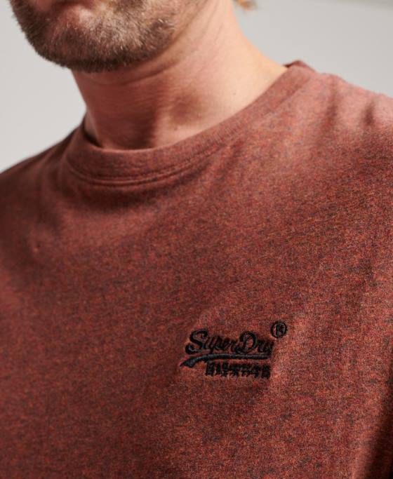 Superdry top din bumbac organic brodat cu logo vintage îmbrăcăminte roșu bărbați JX0Z1468