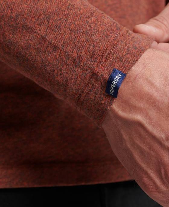 Superdry top din bumbac organic brodat cu logo vintage îmbrăcăminte roșu bărbați JX0Z1468