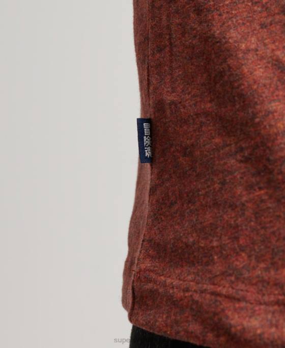 Superdry top din bumbac organic brodat cu logo vintage îmbrăcăminte roșu bărbați JX0Z1468