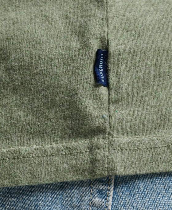 Superdry top din bumbac organic brodat cu logo vintage îmbrăcăminte verde bărbați JX0Z1449