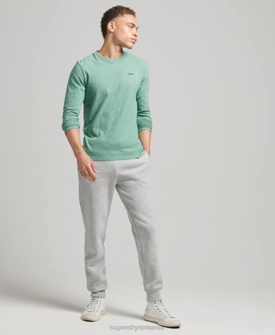 Superdry top din bumbac organic brodat cu logo vintage îmbrăcăminte verde bărbați JX0Z1542