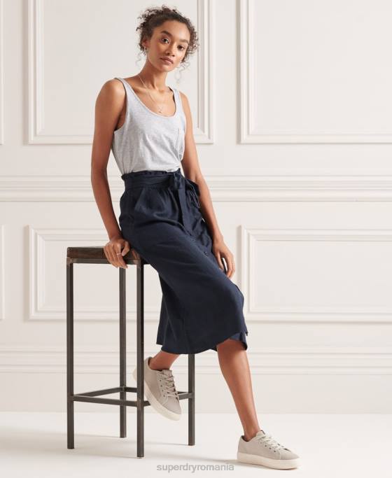 Superdry top din bumbac organic cu buzunar îmbrăcăminte gri deschis femei JX0Z6728