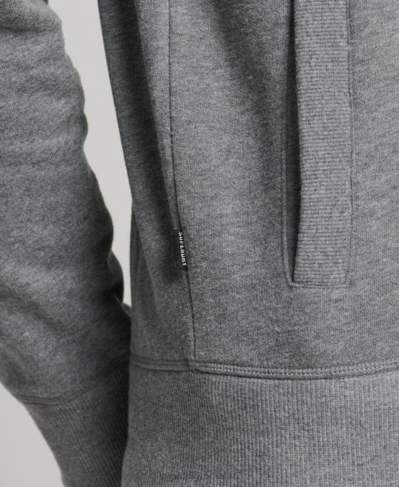 Superdry top din bumbac organic cu fermoar cu logo vintage îmbrăcăminte gri bărbați JX0Z5175