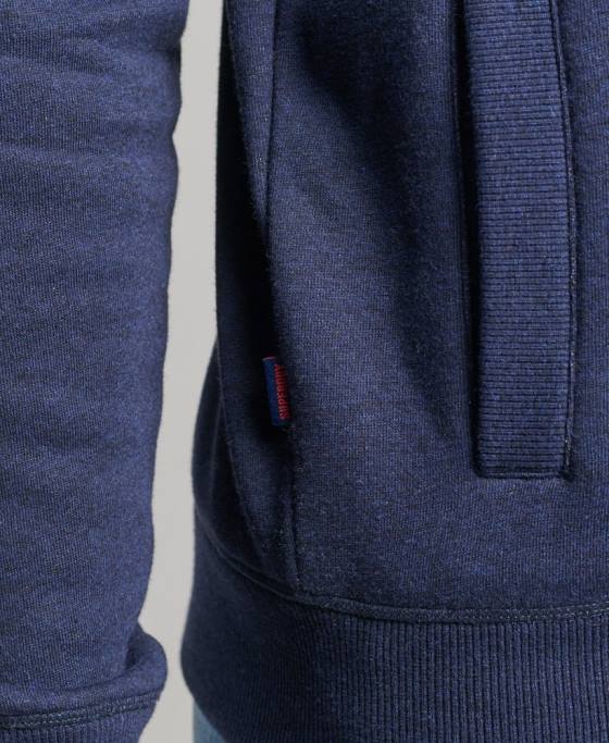 Superdry top din bumbac organic cu fermoar cu logo vintage îmbrăcăminte marina bărbați JX0Z5083