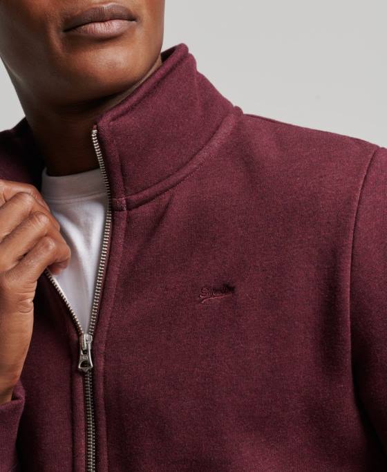 Superdry top din bumbac organic cu fermoar cu logo vintage îmbrăcăminte roșu bărbați JX0Z4989