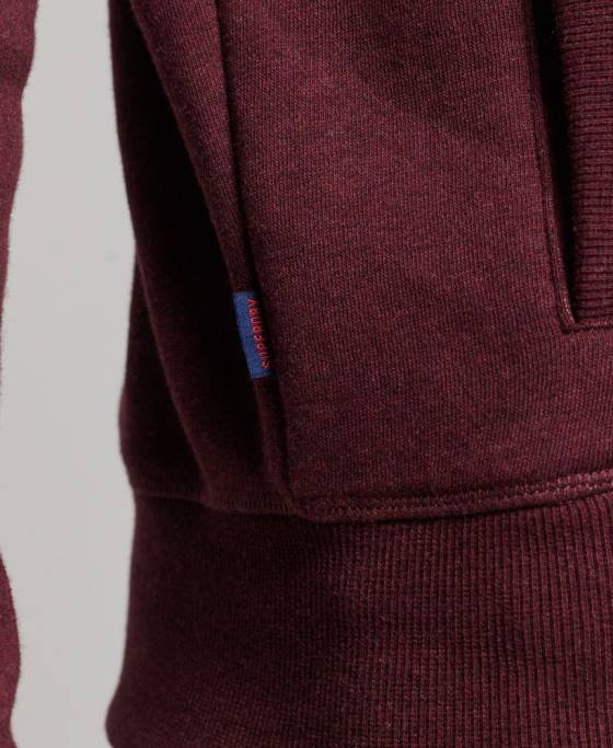 Superdry top din bumbac organic cu fermoar cu logo vintage îmbrăcăminte roșu bărbați JX0Z4989