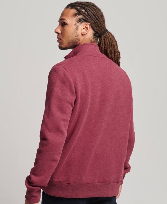 Superdry top din bumbac organic cu fermoar cu logo vintage îmbrăcăminte roșu bărbați JX0Z5112