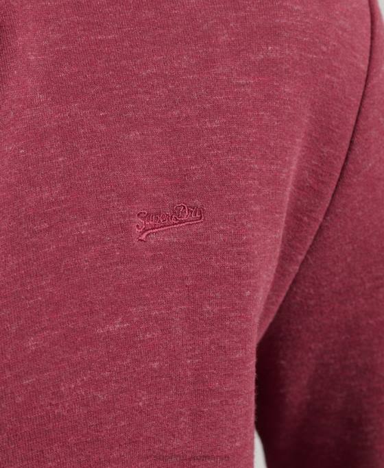 Superdry top din bumbac organic cu fermoar cu logo vintage îmbrăcăminte roșu bărbați JX0Z5112