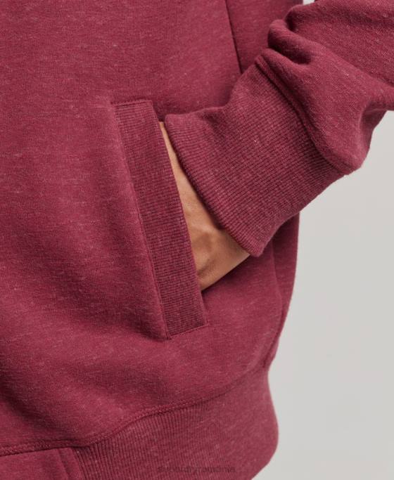 Superdry top din bumbac organic cu fermoar cu logo vintage îmbrăcăminte roșu bărbați JX0Z5112