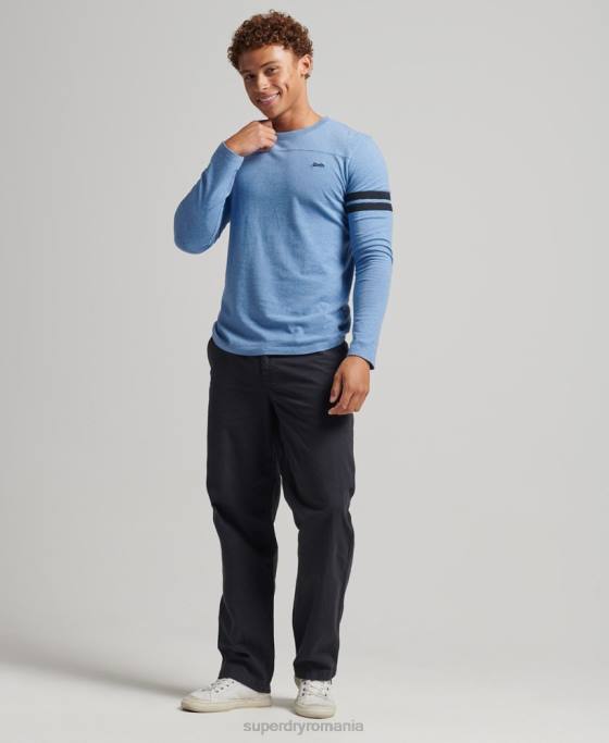Superdry top din bumbac organic cu logo vintage îmbrăcăminte albastru bărbați JX0Z1567