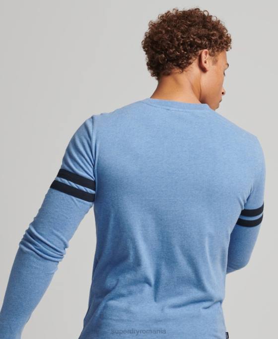 Superdry top din bumbac organic cu logo vintage îmbrăcăminte albastru bărbați JX0Z1567