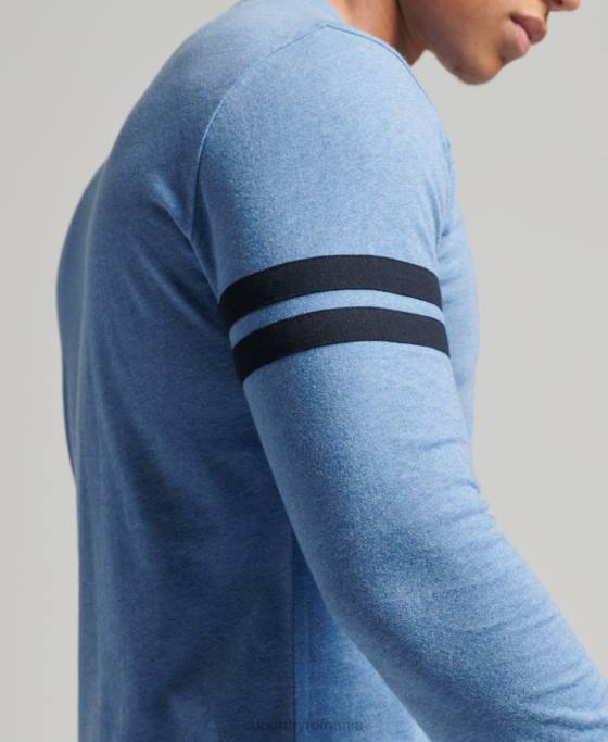 Superdry top din bumbac organic cu logo vintage îmbrăcăminte albastru bărbați JX0Z1567