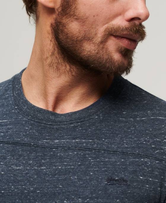 Superdry top din bumbac organic cu logo vintage îmbrăcăminte marina bărbați JX0Z1466