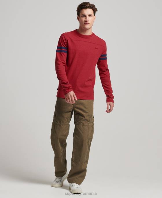 Superdry top din bumbac organic cu logo vintage îmbrăcăminte roșu bărbați JX0Z1474