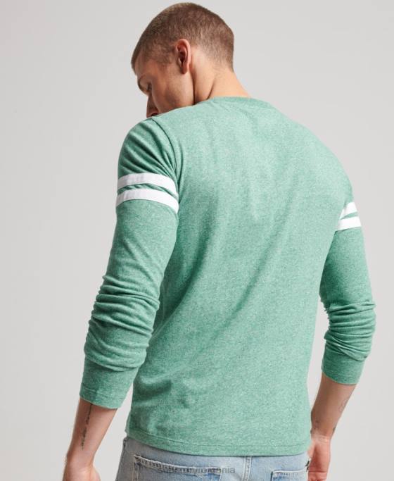 Superdry top din bumbac organic cu logo vintage îmbrăcăminte verde bărbați JX0Z1456