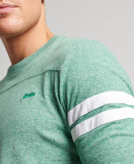 Superdry top din bumbac organic cu logo vintage îmbrăcăminte verde bărbați JX0Z1456