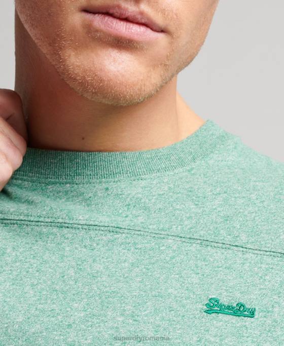 Superdry top din bumbac organic cu logo vintage îmbrăcăminte verde bărbați JX0Z1456