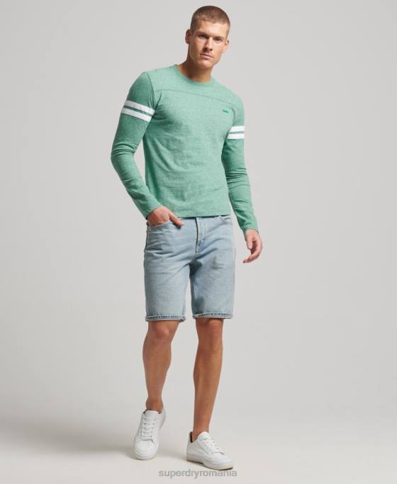 Superdry top din bumbac organic cu logo vintage îmbrăcăminte verde bărbați JX0Z1456
