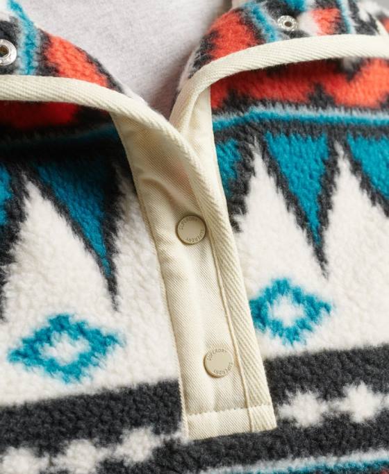 Superdry top din fleece cu jumătate de fermoar imprimat îmbrăcăminte multi femei JX0Z5785