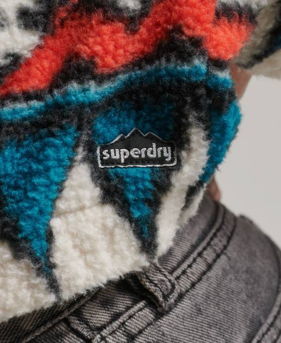 Superdry top din fleece cu jumătate de fermoar imprimat îmbrăcăminte multi femei JX0Z5785