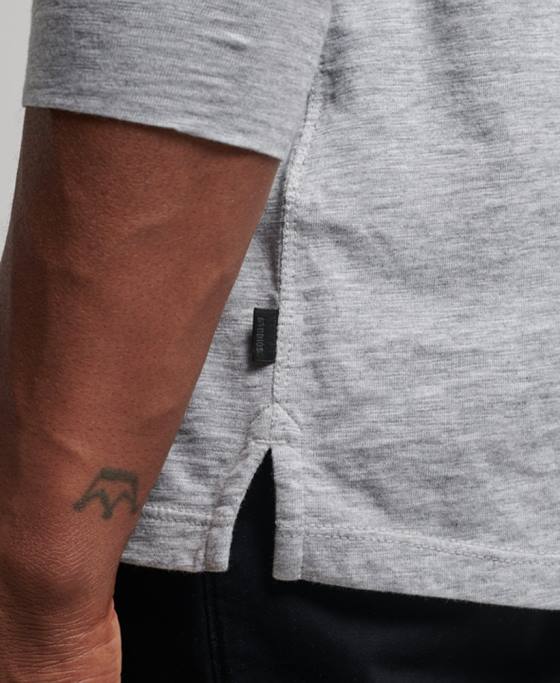 Superdry top henley din jerseu cu maneci lungi îmbrăcăminte gri inchis bărbați JX0Z1510