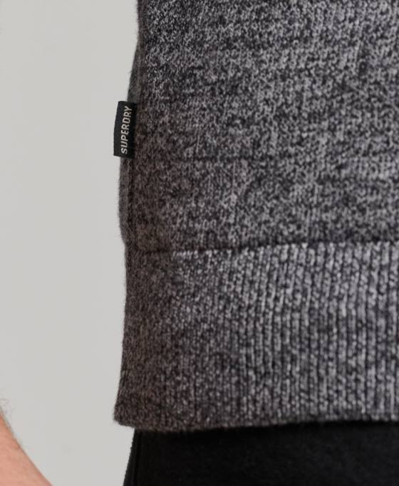 Superdry top henley esențial din bumbac organic îmbrăcăminte gri bărbați JX0Z1512